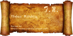Thész Mihály névjegykártya